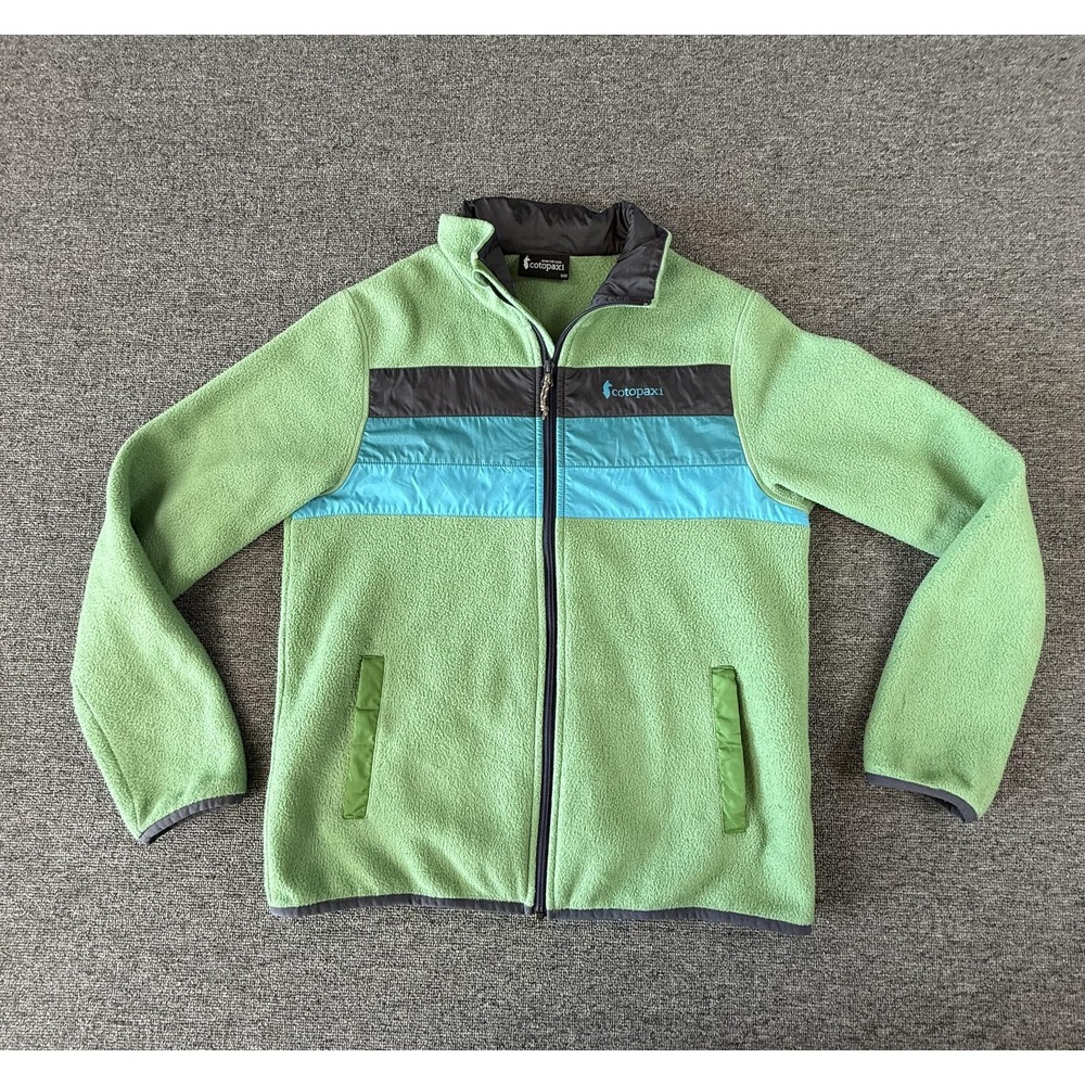 Cotopaxi Jacket Womens Medium Green Fleece Colorblock Full Zip Striped Outdoor